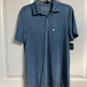 Eddie Bauer mens golf polo shirt medium blue
